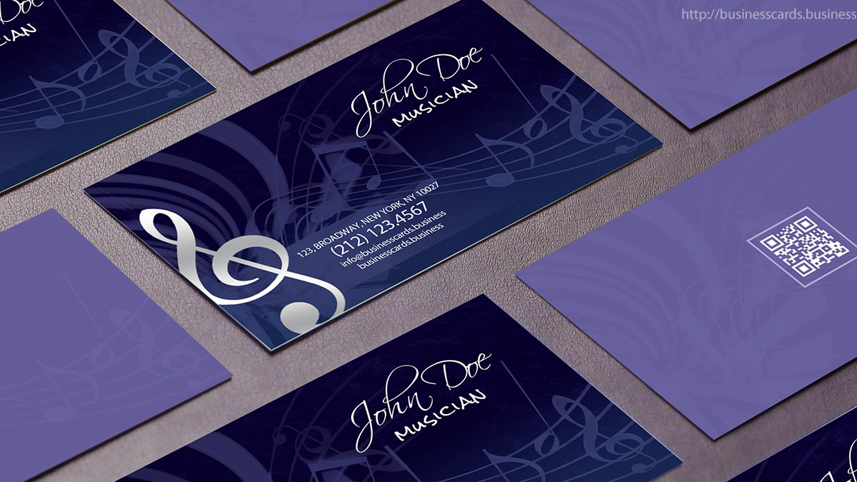 Free Music Business Card Template Business Cards Templates