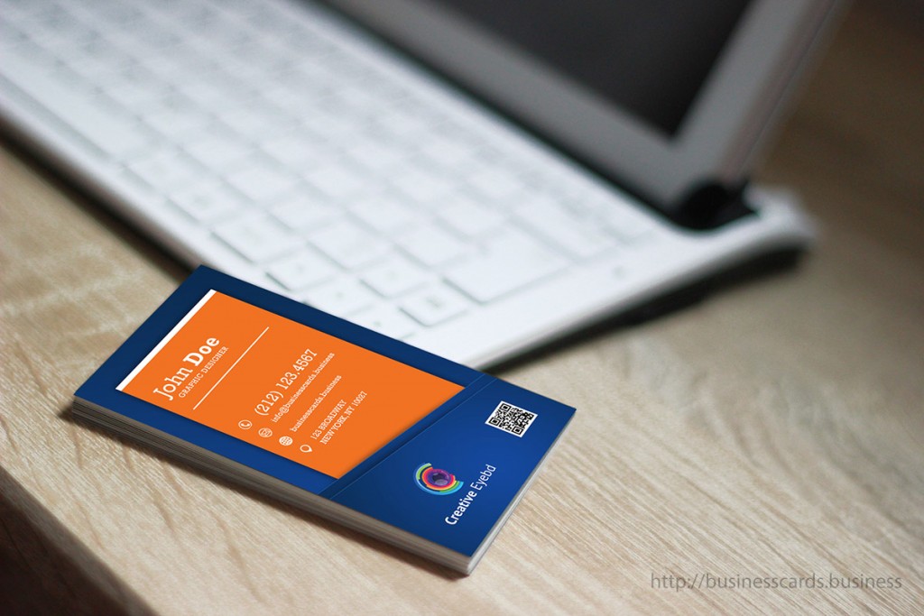 Creative Vertical Orange Business Card