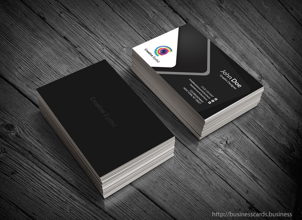 Free Dark Business Card Template