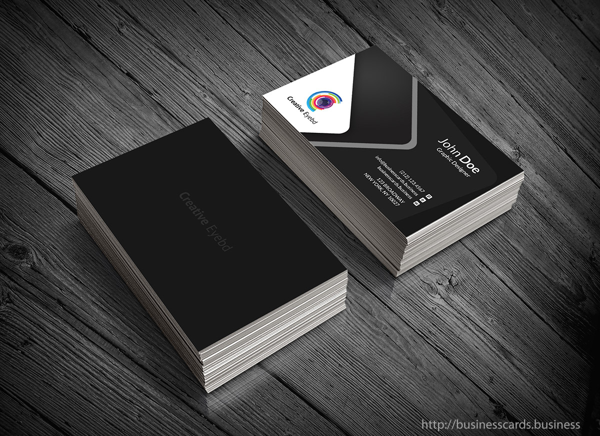 presentation vector mockup Business Free Card Cards Templates Dark Template Business :