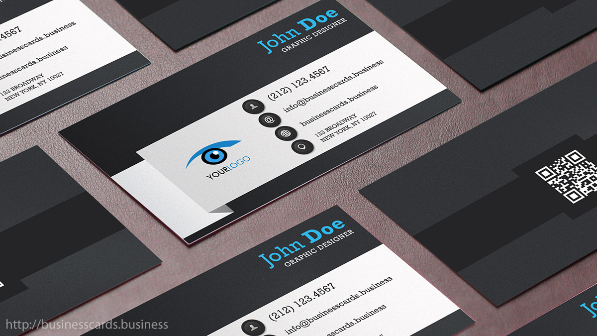 Free QR Code Business Card Template : Business Cards Templates Intended For Free Personal Business Card Templates