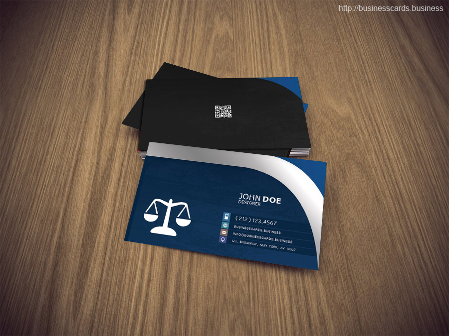 Free Attorney Business Card PSD Template