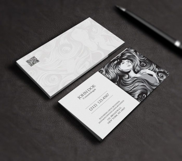 Free Cosmetology Business Card Template PSD